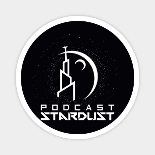 Podcast Stardust White Logo Magnet